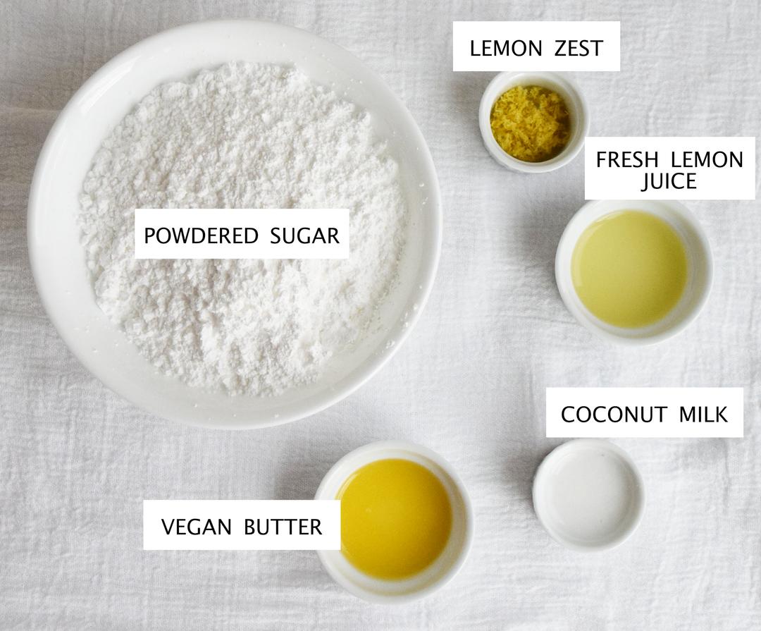 ingredients for lemon glaze