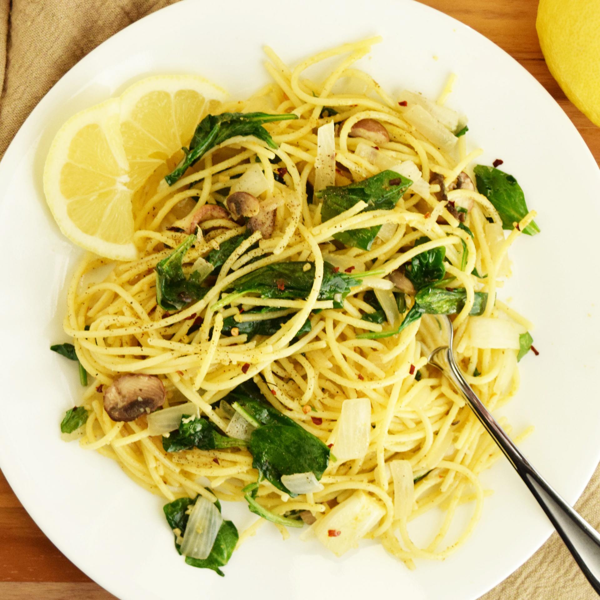 Lemon Spinach Pasta