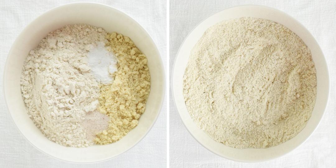 dry ingredients mixed in a bowl